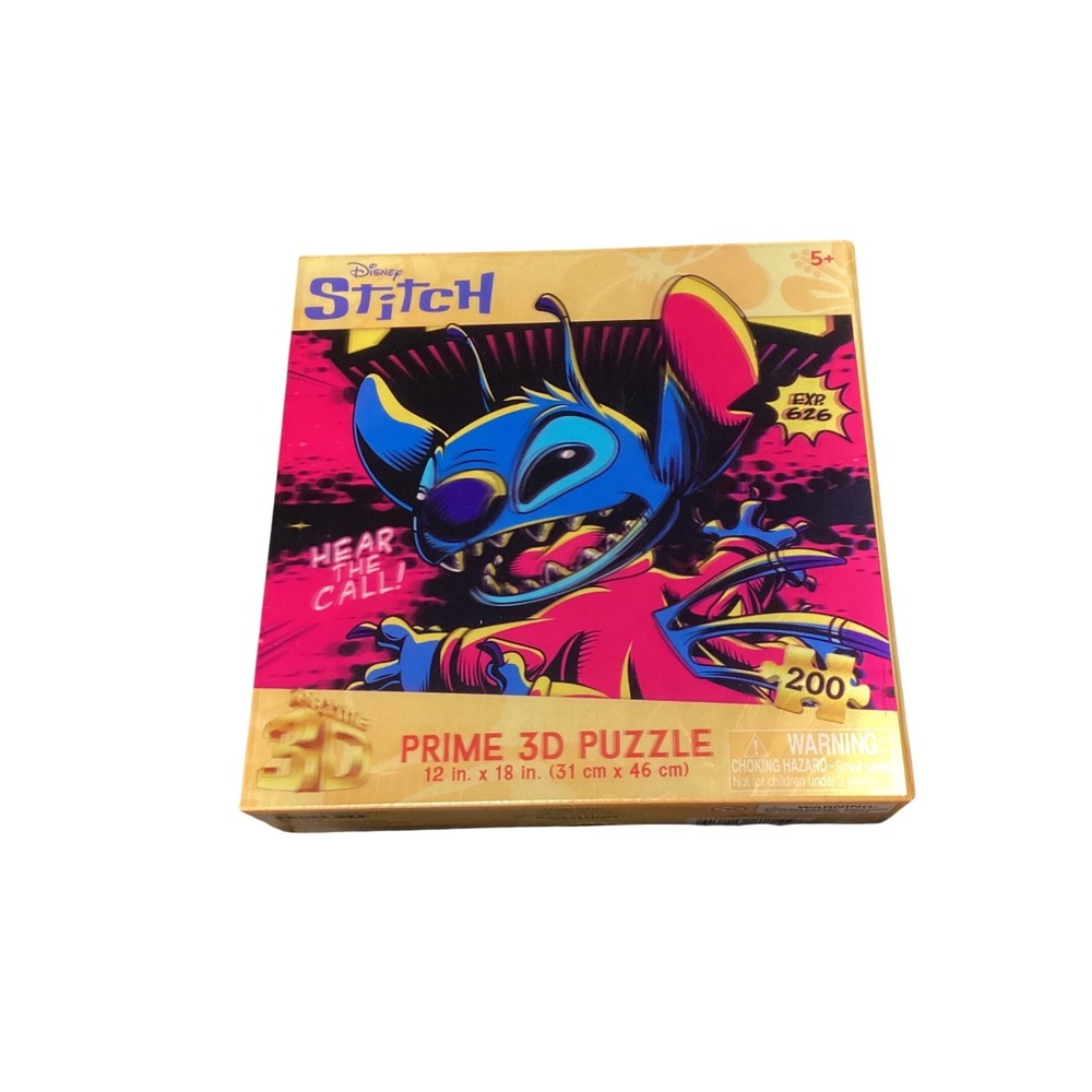 Disney Stitch Prime 3D Puzzle 200 Piece‎ Lenticular Fear of Missing Outer Space